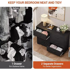 Acekool Cassettiera a 6 Cassetti, Comò Moderno con Maniglie in Metallo, Porta TV in Legno e Organizzatore di Archiviazione per Camera da Letto, Soggiorno