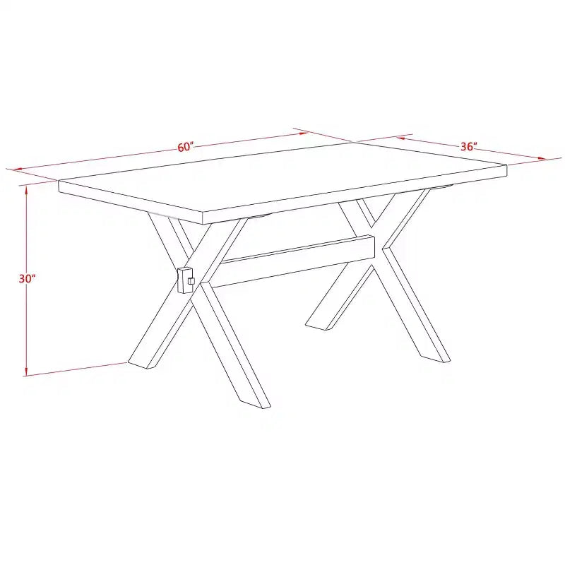 HomeStock Belmont set da pranzo da 6 pezzi - 4 sedie da pranzo con tavolo da pranzo rettangolare e panca da pranzo - Finitura bianco lino e nero