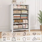 Cassettiera da camera da letto a 5 cassetti in stile rustico, cassettiera alta 45,2", cassettiera verticale con contenitore autoportante, cassettiera in legno per camera da letto
