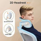 Sedia da Ufficio GALAXHERO Alta con Schienale in Rete, Sedia Ergonomica da Scrivania con Braccioli Ribaltabili, Poggiatesta Regolabile e Supporto Lombare