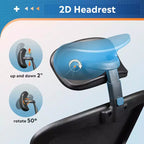 Sedia da Ufficio GALAXHERO Alta con Schienale in Rete, Sedia Ergonomica da Scrivania con Braccioli Ribaltabili, Poggiatesta Regolabile e Supporto Lombare