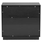 Comodini Karl Home con 4 cassetti in MDF nero larghezza 72 cm