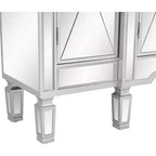 Cassettiera Karl Home 3 cassetti in MDF argento larghezza 122 cm