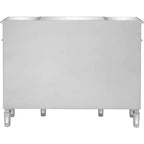 Cassettiera Karl Home 3 cassetti in MDF argento larghezza 122 cm