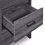 GDFStudio Titeca Comodini contemporanei in legno a 2 cassetti (set di 2)